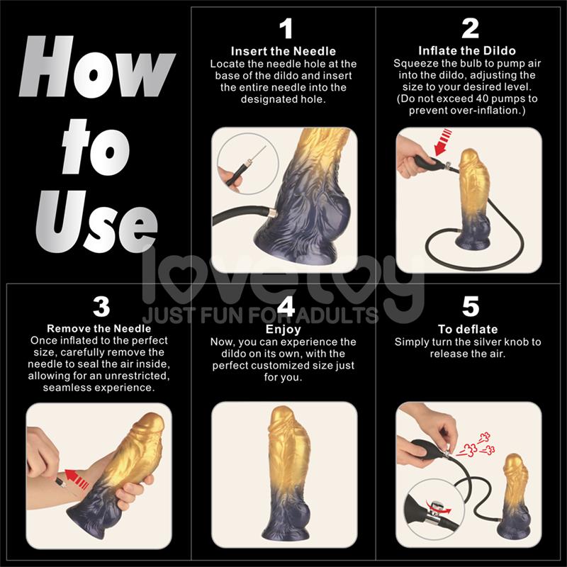 LOVETOY - DUAL DENSITY SILICONE INFLATABLE DILDO 8