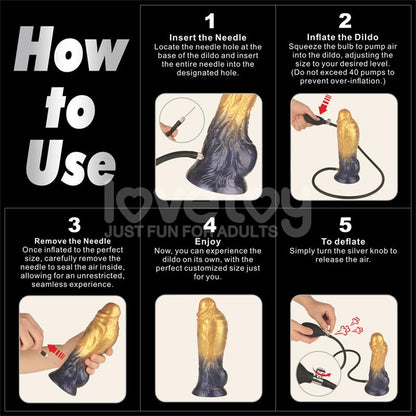 LOVETOY - DUAL DENSITY SILICONE INFLATABLE DILDO 8
