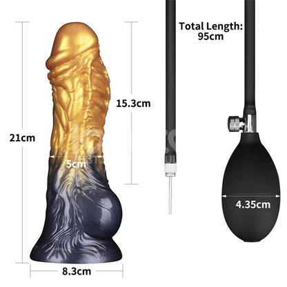LOVETOY - DUAL DENSITY SILICONE INFLATABLE DILDO 8