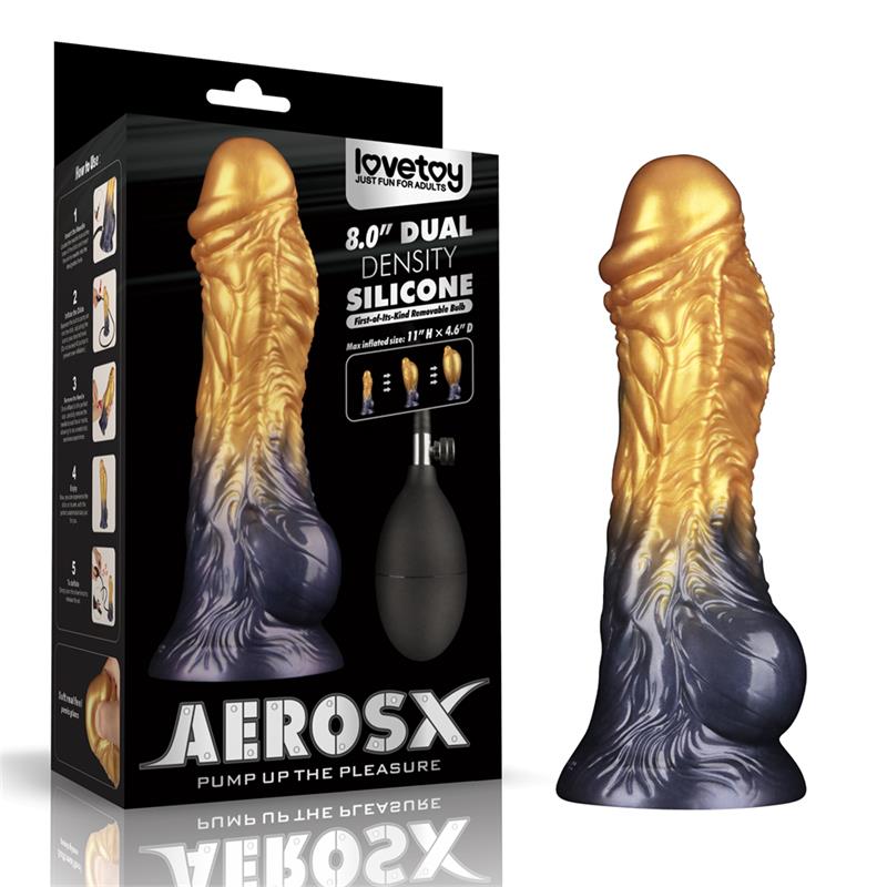 LOVETOY - DUAL DENSITY SILICONE INFLATABLE DILDO 8