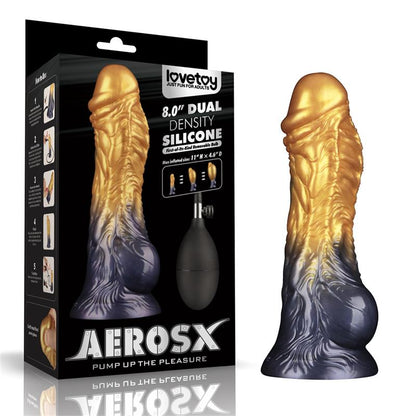 LOVETOY - DUAL DENSITY SILICONE INFLATABLE DILDO 8