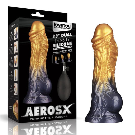 LOVETOY - DUAL DENSITY SILICONE INFLATABLE DILDO 8