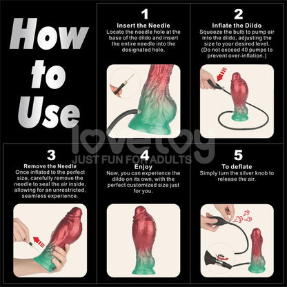 LOVETOY - DUAL DENSITY SILICONE INFLATABLE DILDO 8