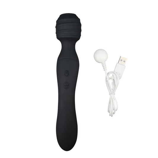 CHISA - DUAL ENDED MASSAGER WAND BLACK