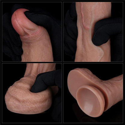 LOVETOY - DUAL LAYER SILICONE DILDO 8.5