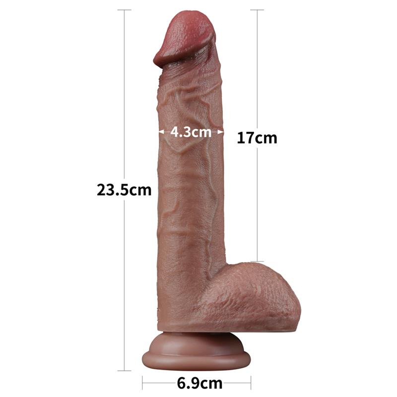 LOVETOY - DUAL LAYER SILICONE DILDO 9
