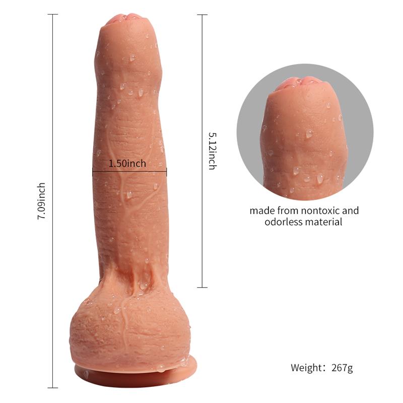 SHEQU - DUAL LAYER SILICONE DILDO AZAZEL 18 CM