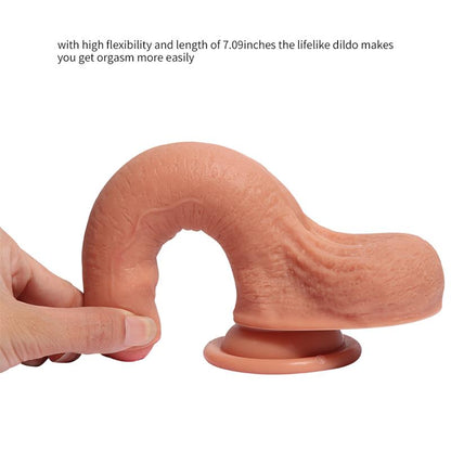 SHEQU - DUAL LAYER SILICONE DILDO AZAZEL 18 CM