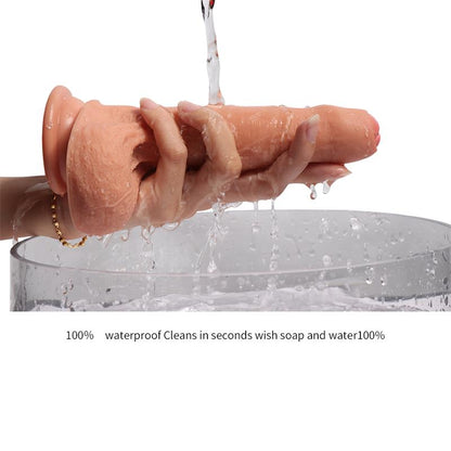SHEQU - DUAL LAYER SILICONE DILDO AZAZEL 18 CM