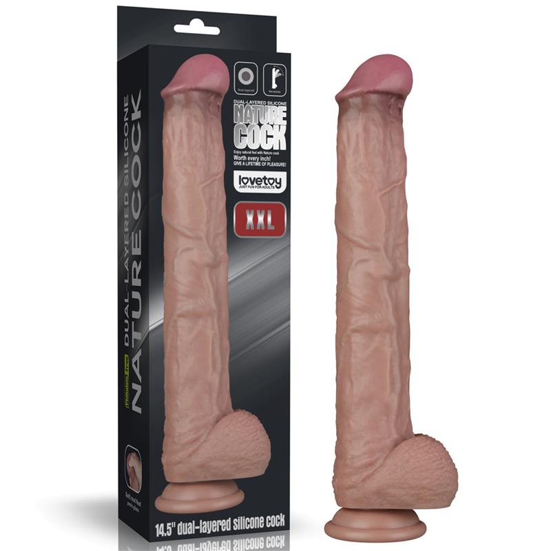 LOVETOY - DUAL LAYERED BENDABLE DILDO XXL 14,5