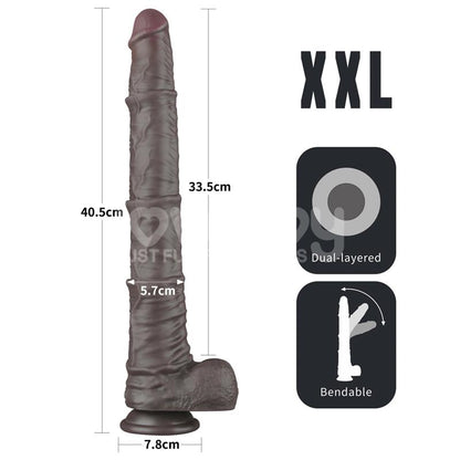 LOVETOY - DUAL LAYERED BENDABLE DILDO XXL 16