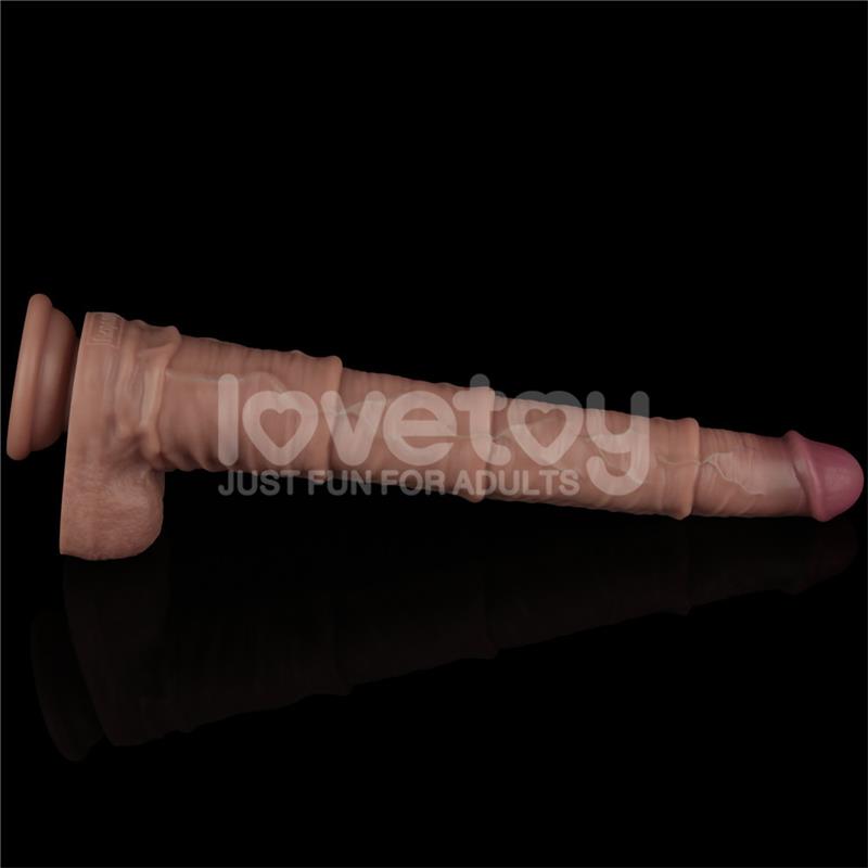 LOVETOY - DUAL LAYERED BENDABLE DILDO XXL 16