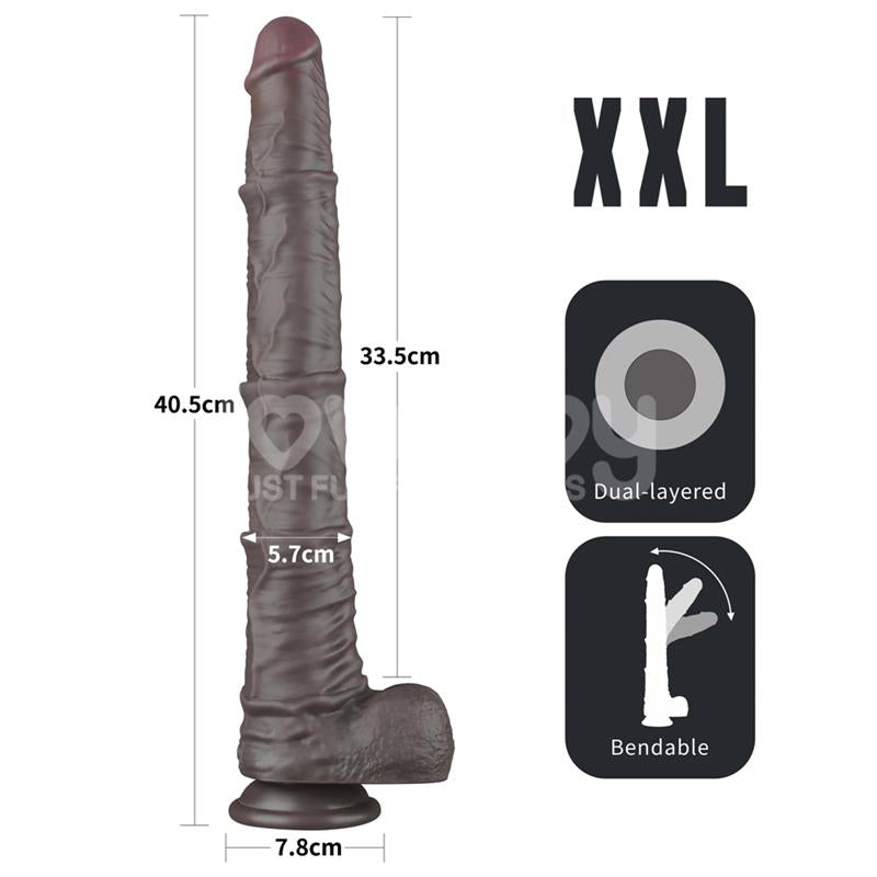 LOVETOY - DUAL LAYERED BENDABLE DILDO XXL 16