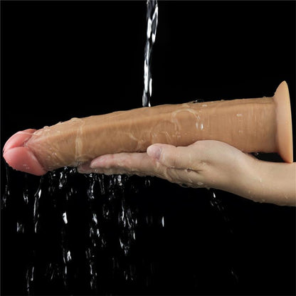 LOVETOY - DUAL LAYERED VIBE WITH ROTATION PLANITUM SILICONE 10