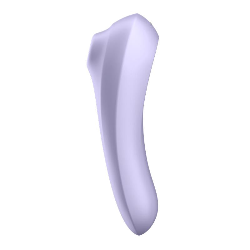 SATISFYER - DUAL PLEASURE APP VIBE AND PULE AIR SUCKER RECHARGABLE MAUVE
