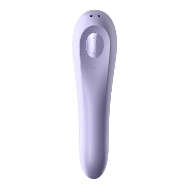SATISFYER - DUAL PLEASURE APP VIBE AND PULE AIR SUCKER RECHARGABLE MAUVE
