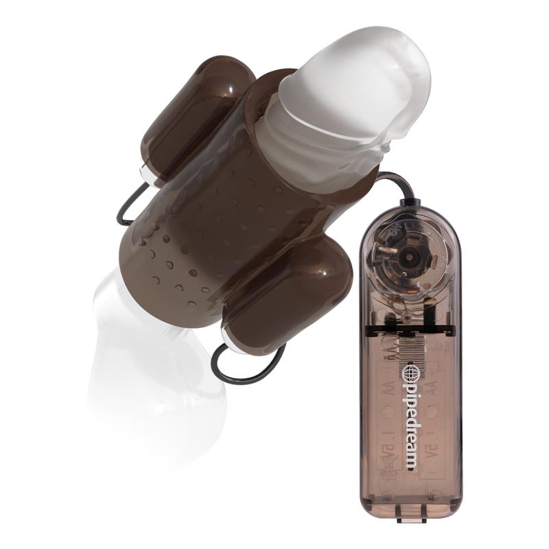 CLASSIX - DUAL VIBRATING PENIS SLEEVE SMOKED