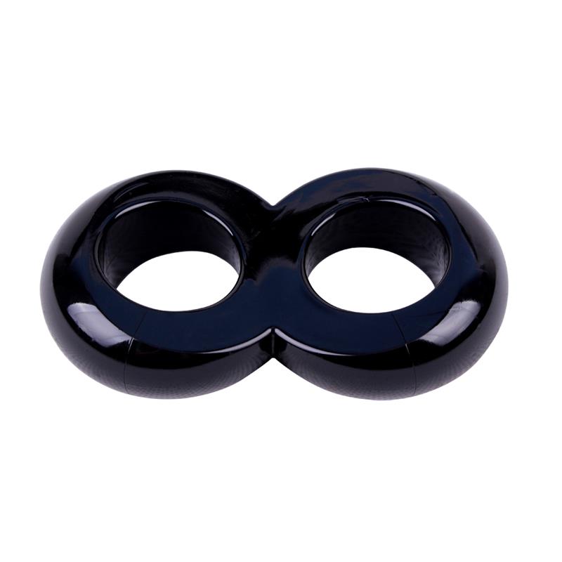 CHISA - DUO COCK 8 BALL RING-BLACK