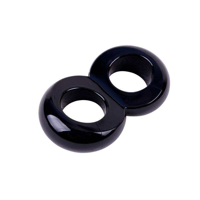 CHISA - DUO COCK 8 BALL RING-BLACK