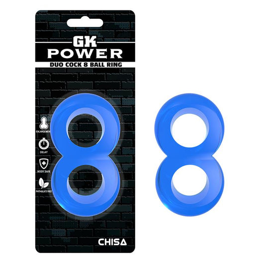 CHISA - DUO COCK 8 BALL RING BLUE