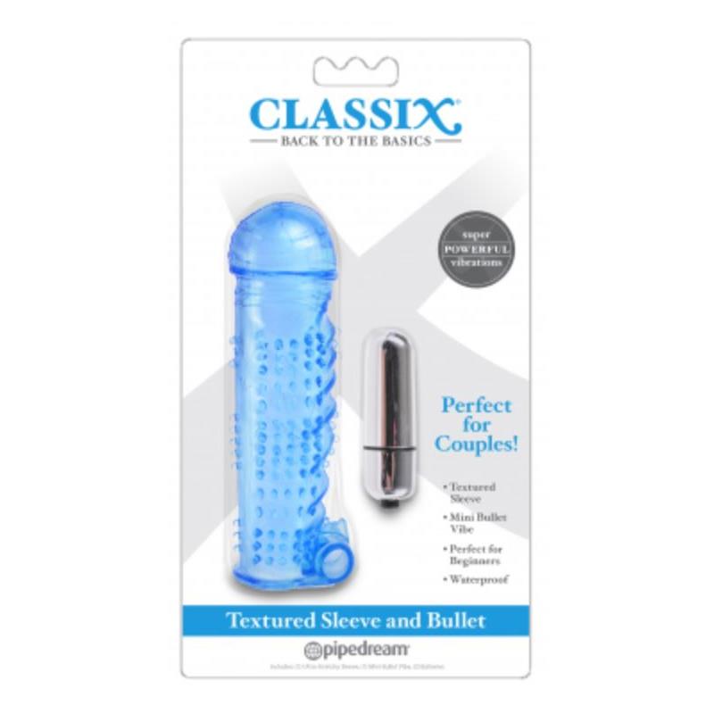 CLASSIX - DUO TEXTURED SLEEVE AND MINI BULLET BLUE