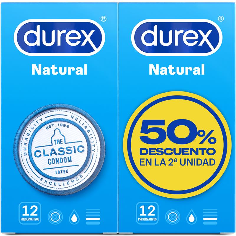 DUREX - DUPLO CONDOMS NATURAL 2X 12 UNITS