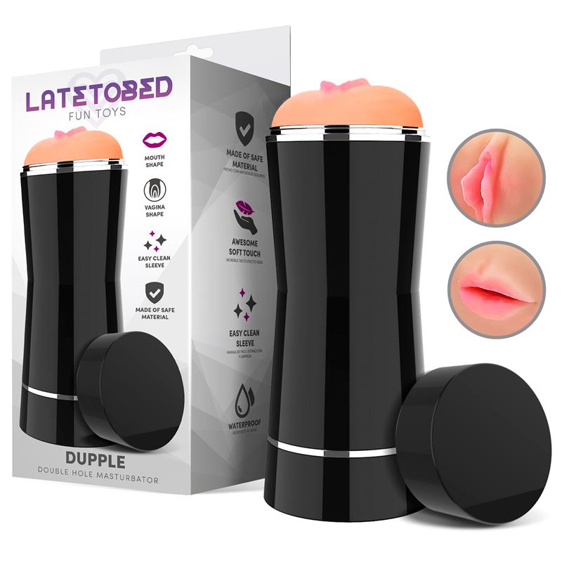 LATETOBED - DUPPLE DOUBLE HOLE MASTURBATOR VAGINA AND MOUTH