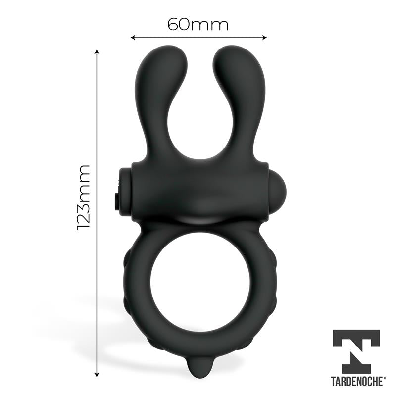 TARDENOCHE - EARZY VIBRATING PENIS RING WITH REMOTE CONTROL USB MAGNETIC SILICONE