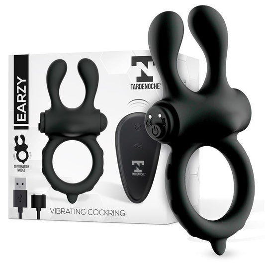 TARDENOCHE - EARZY VIBRATING PENIS RING WITH REMOTE CONTROL USB MAGNETIC SILICONE