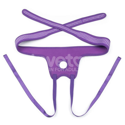 LOVETOY - EASY STRAP ON HARNESS POLKA DOTS PURPLE