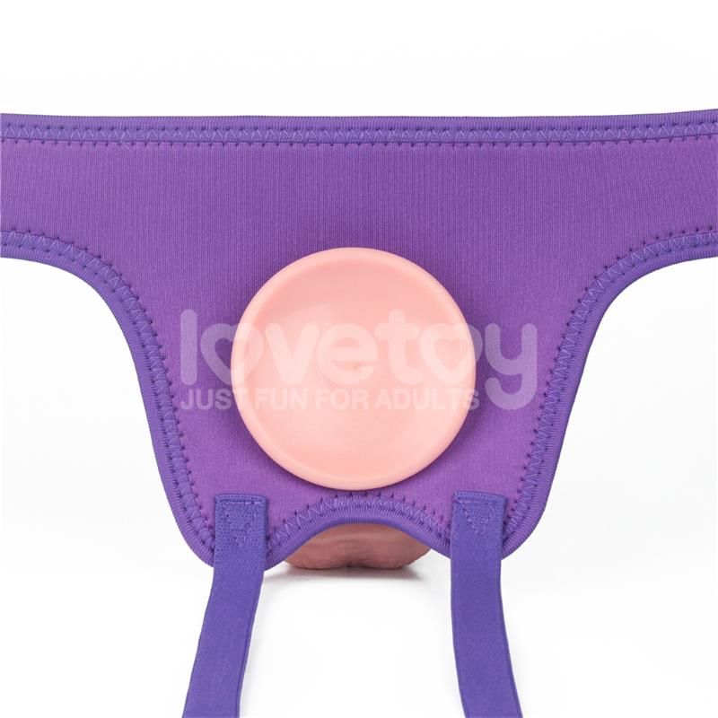 LOVETOY - EASY STRAP ON HARNESS POLKA DOTS PURPLE