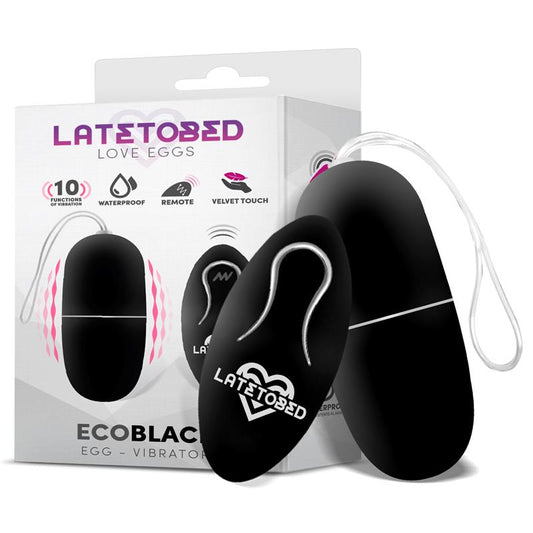 LATETOBED - ECOBLACK VIBRATING EGG WITH REMOTE CONTROL
