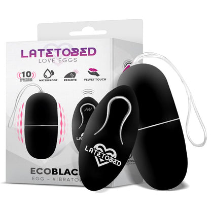 LATETOBED - ECOBLACK VIBRATING EGG WITH REMOTE CONTROL