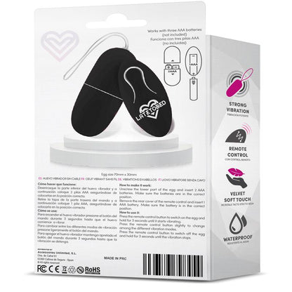 LATETOBED - ECOBLACK VIBRATING EGG WITH REMOTE CONTROL