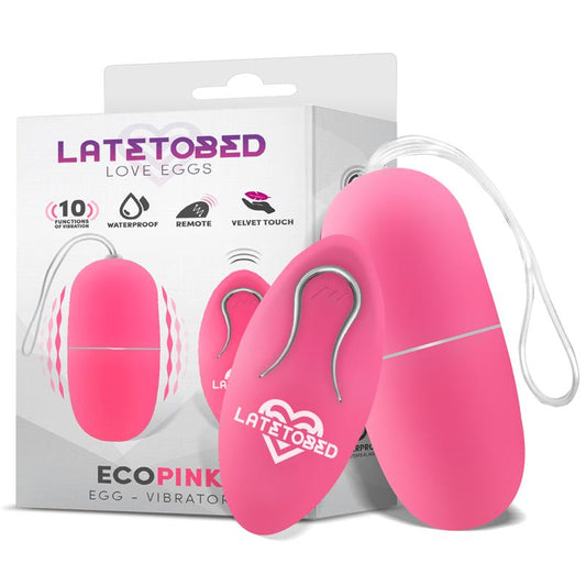 LATETOBED - ECOPINK VIBRATING EGG WITH REMOTE CONTROL