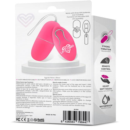 LATETOBED - ECOPINK VIBRATING EGG WITH REMOTE CONTROL