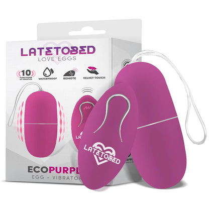 LATETOBED - ECOPURPLE VIBRATING EGG WITH REMOTE CONTROL