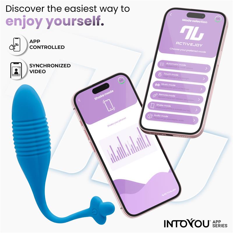SERIE APP INTOYOU - HUEVO CON VIBRACIÓN Y EMPUJE, MAGNÉTICO, USB