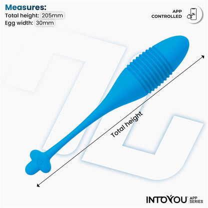 SERIE APP INTOYOU - HUEVO CON VIBRACIÓN Y EMPUJE, MAGNÉTICO, USB