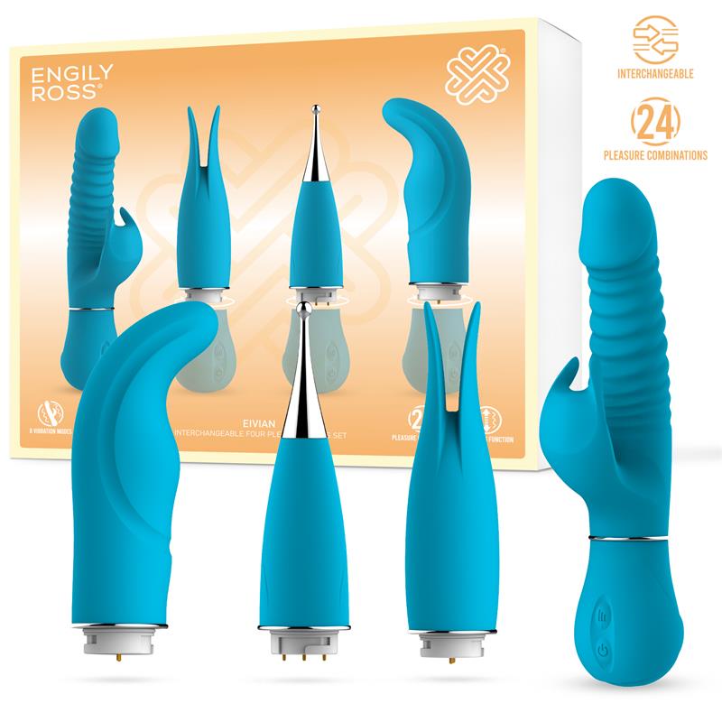 ENGILY ROSS - EIVIAN INTERCHANGEABLE 4 PIECES SET VIBRATION AND THRUSTING