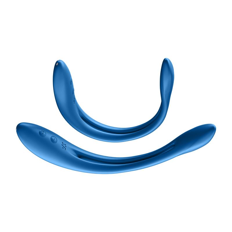 SATISFYER - ESTIMULADOR FLEXIBLE ELASTIC GAME AZUL OSCURO