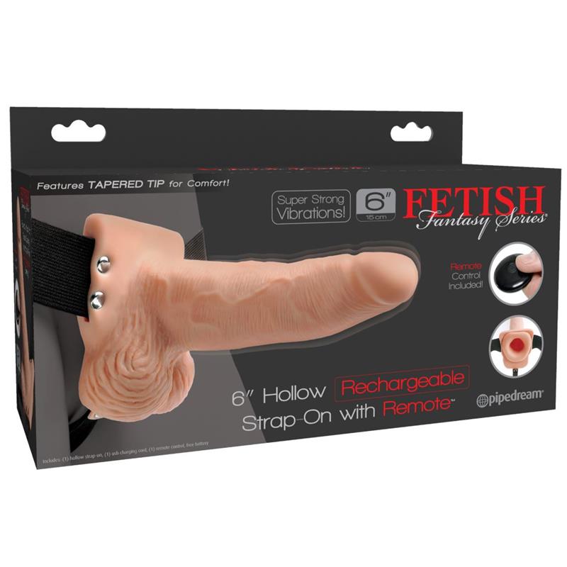 FETISH FANTASY SERIES - ELASTIC STRAP-ON WITH DILDO AND VIBRATION