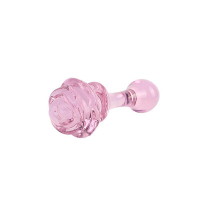 CHISA - ELEGANT GLASS PLUG WITH ROSE BASE 5.3