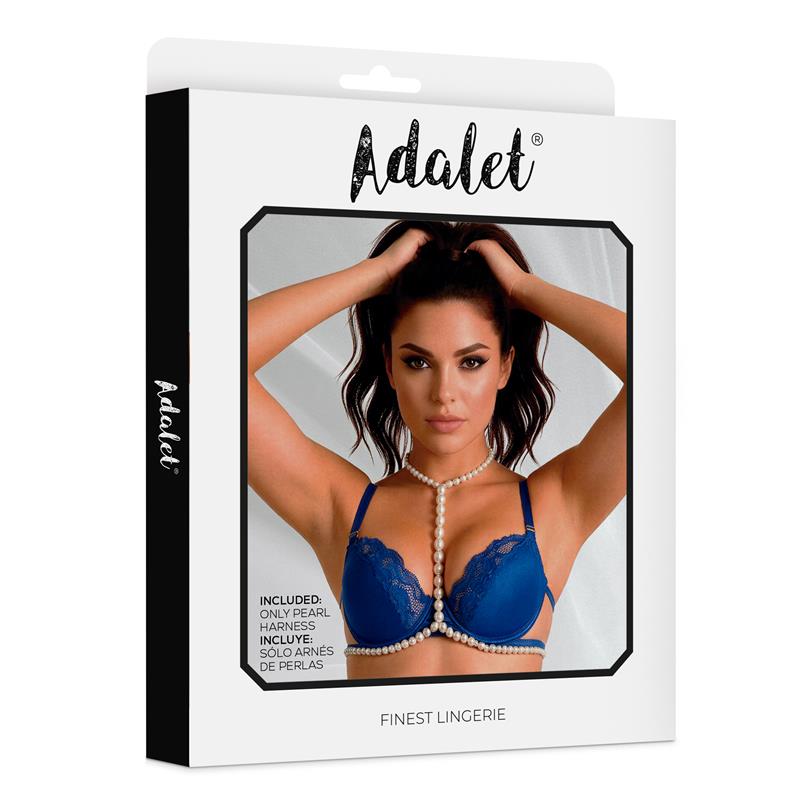 ADALET LINGERIE - ELISABETH PEARL HARNESS WHITE ONE SIZE