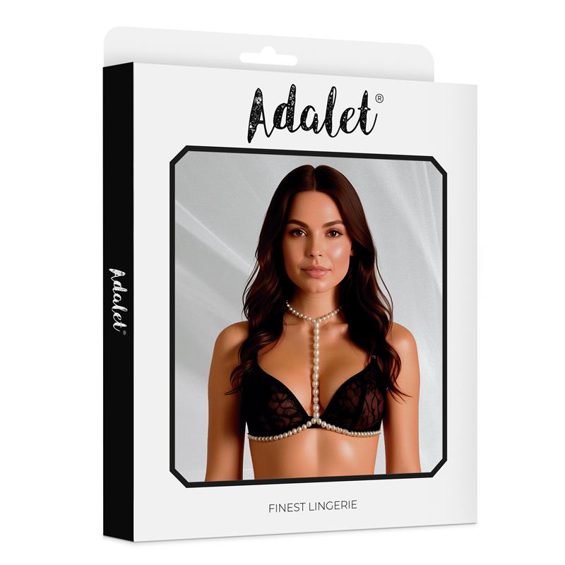 ADALET LINGERIE - ELISABETH PEARL HARNESS WHITE ONE SIZE