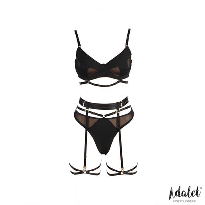 ADALET LINGERIE - ELLIE BRA, THONG, GARTER BELT, AND GARTERS SET