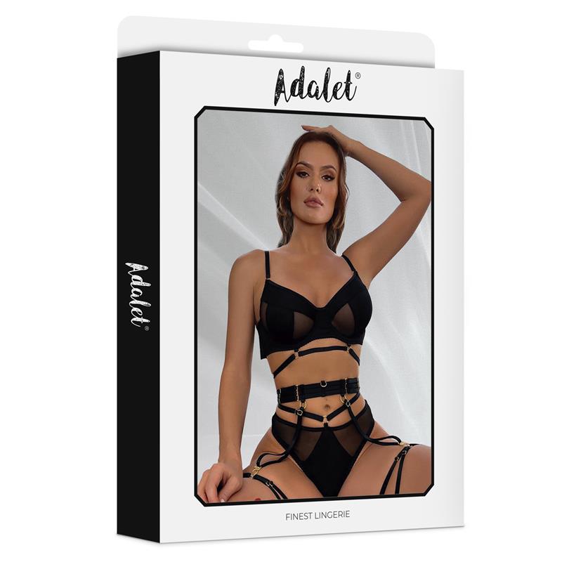 ADALET LINGERIE - ELLIE BRA, THONG, GARTER BELT, AND GARTERS SET