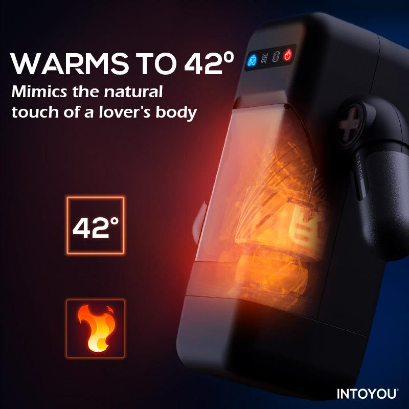 INTOYOU - ELON INTELLIGENT MASTURBATOR WITH UP AND DOWN MOVEMENT, VIBRATION, HEAT AND PHONE HOLDER