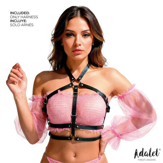 ADALET LINGERIE - ELVA VEGAN LEATHER CHEST HARNESS ONE SIZE