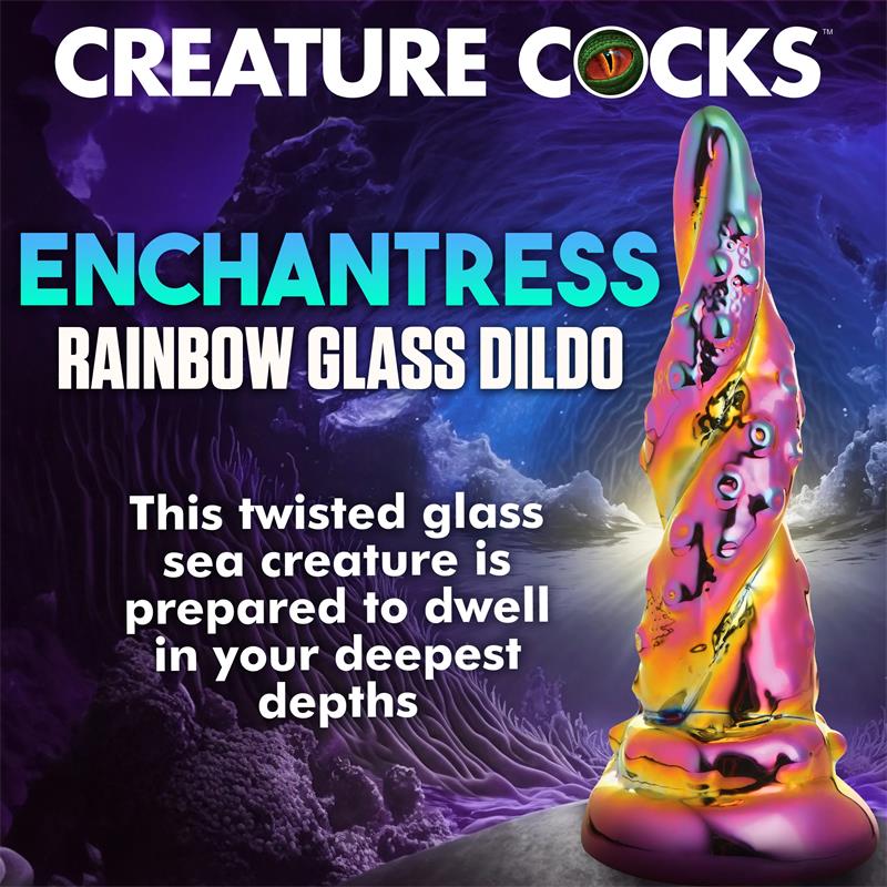 CREATURE COCKS - ENCHANTING RAINBOW BOROSILICATE GLASS DILDO